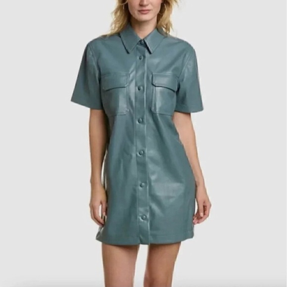 7 For All Mankind Dresses & Skirts - 7 For All Mankind Faux Leather Button-Down Shirt Dress Tuckernuck